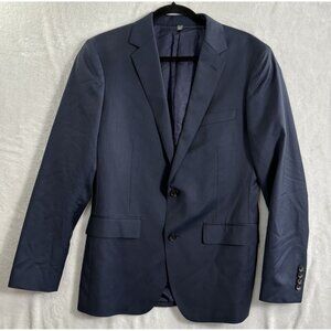 BONOBOS Men Wool Cashmere Slim Fit Blazer Sz 38R Blue Career Professional hg-6